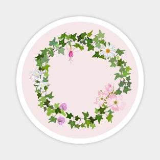 Wild flower garland Magnet